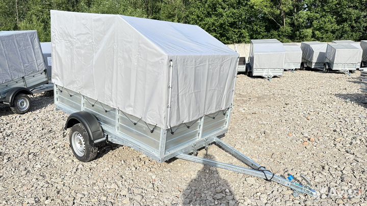 Прицеп 2.5 х 1.5 оцинкованный с тентом и колесами