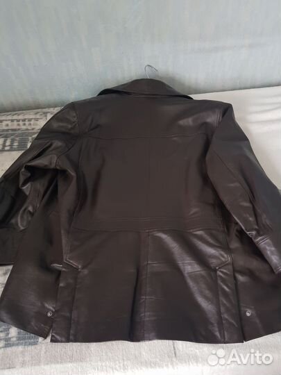 Кожаная куртка мужская 52 54 бу