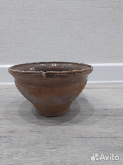 Глиняная суповая миска старинная