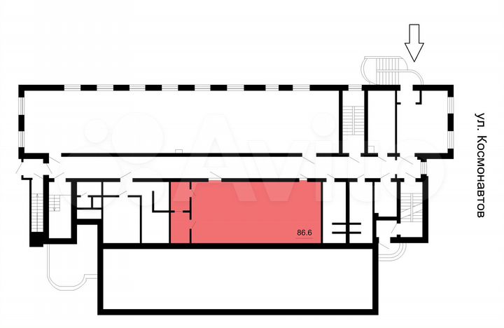 Общепит, 86.6 м²