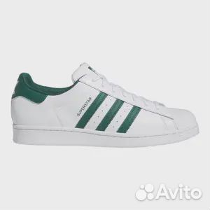 Кеды Adidas Superstar, белый/зеленый