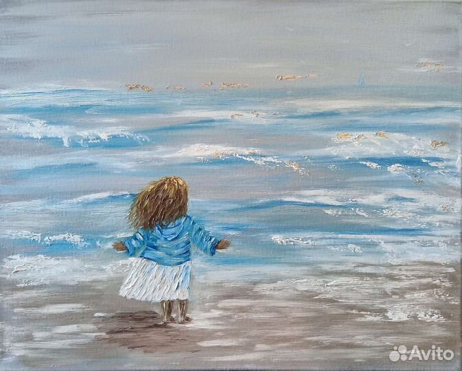 Картина маслом на холсте морской пейзаж
