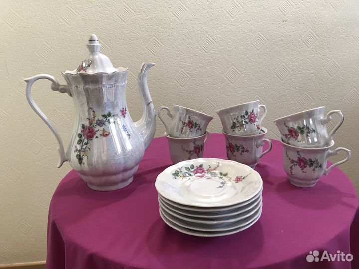 Кофейный сервиз перламутр walbrzych Польша