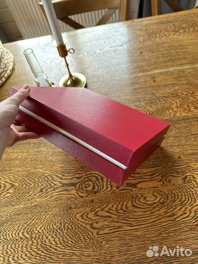 Коробка для столовых приборов подарочная бордовая