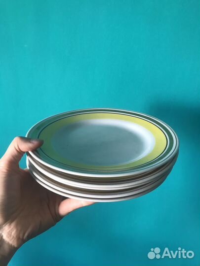 Тарелка СССР с позолотой (5 штук, цена - за одну)