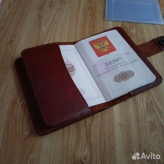 Обложка для документов натуральная кожа