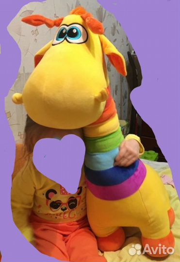 Жираф большой мягкий велюровый 75 см отл.сост