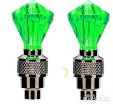 Светодиодный маячок на ниппель колеса 2шт
