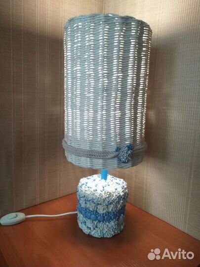 Лампа-торшер настольный ручной работы