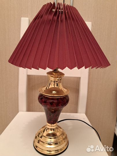 Лампа настольная с абажуром винтаж