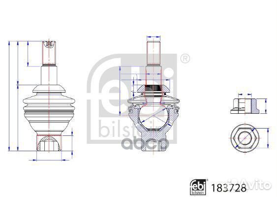 Шаровая опора G30 G11 IX 183728 Febi