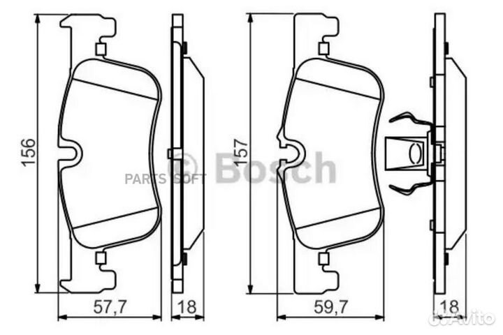 Bosch 0986494561 Колодки тормозные дисковые /компл