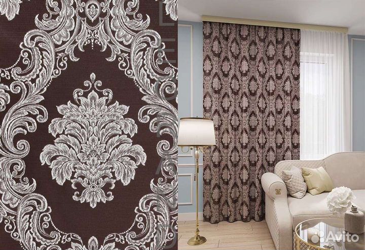 Портьеры Классика шоколад