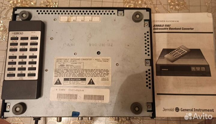 Спутниковый ресивер Jerrold 5507+пульт+инструкция
