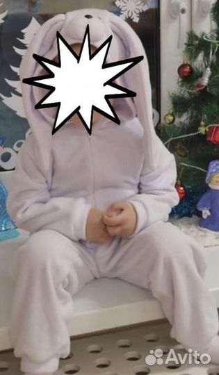 Новогодний костюм зайчика 98-104