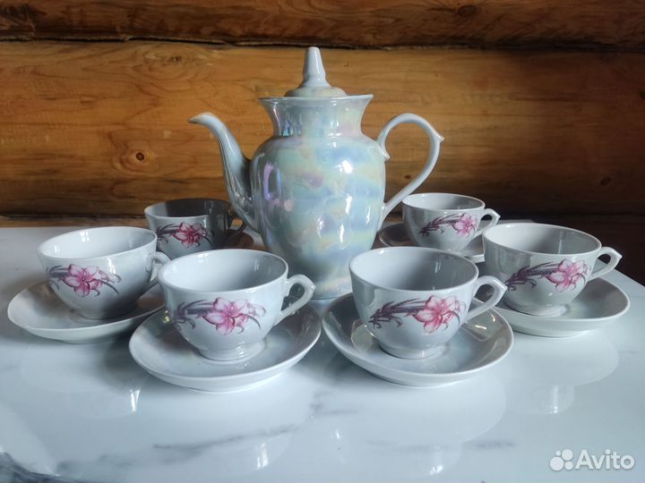 Сервиз кофейный, Чайник Мадонна, Кисловодск ваза