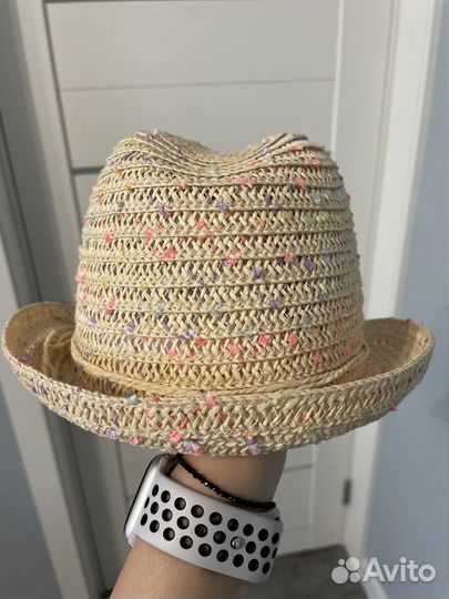 Соломенная шляпка детская