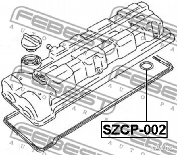 Febest szcp-002 Уплотнитель свечного колодца