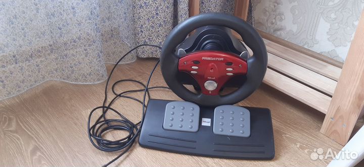 Игровой руль с педалями для пк