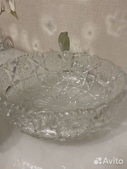 Ваза для фруктов хрусталь