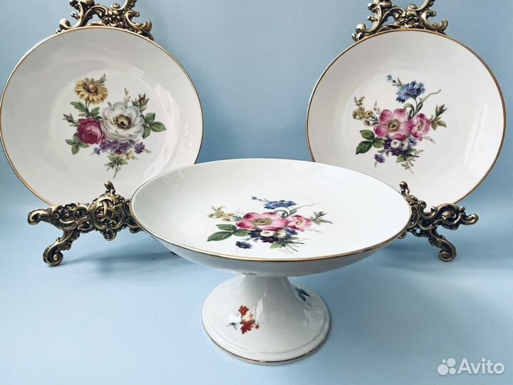 Ваза для фруктов Furstenberg Германия винтаж