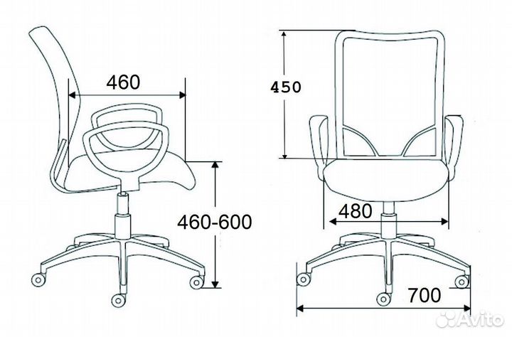 Кресло оператора Бит Z ткань-сетка черный
