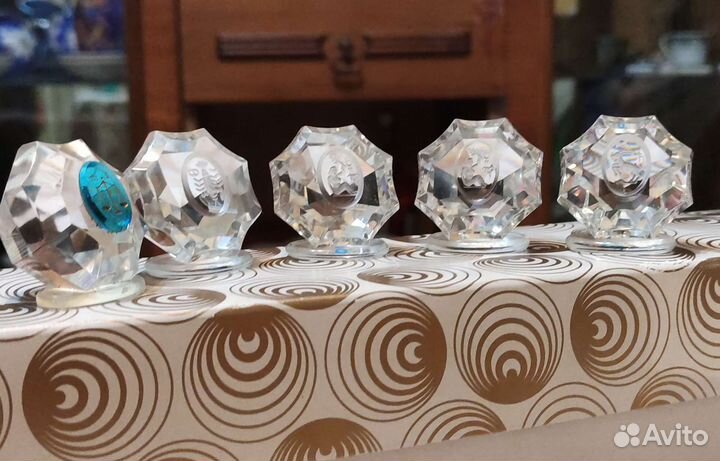 Хрусталь, Богемия, знак зодиака (цена за все5 шт.)