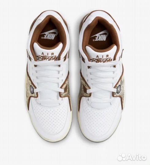 Air Flight 89 Low x Stüssy White and Pecan 36-48.5