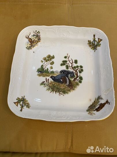 Салатники Охота фарфор чехия Thun Benedikt