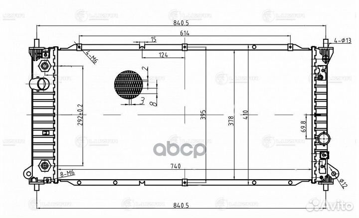 Радиатор 740*378*26 ssangyong New Actyon/Kora