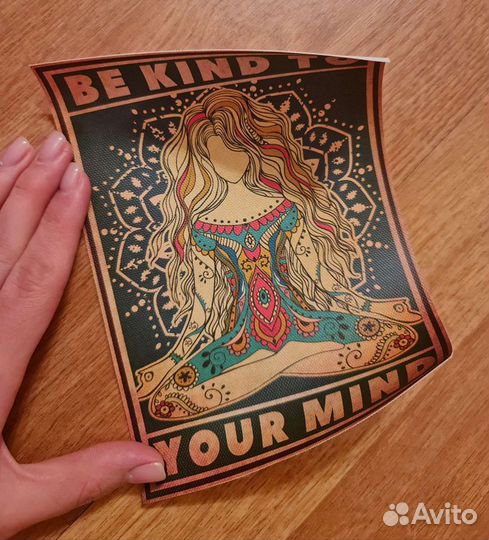 Постер в стиле женской йоги