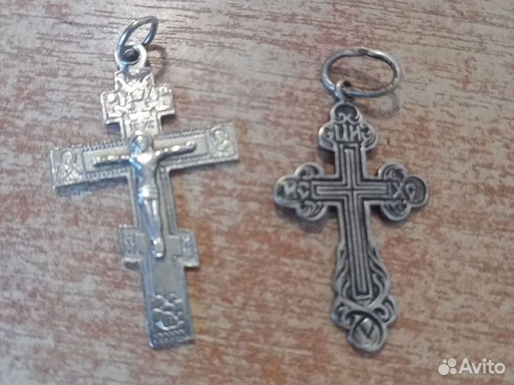 Два креста православных. 925 проба серебро