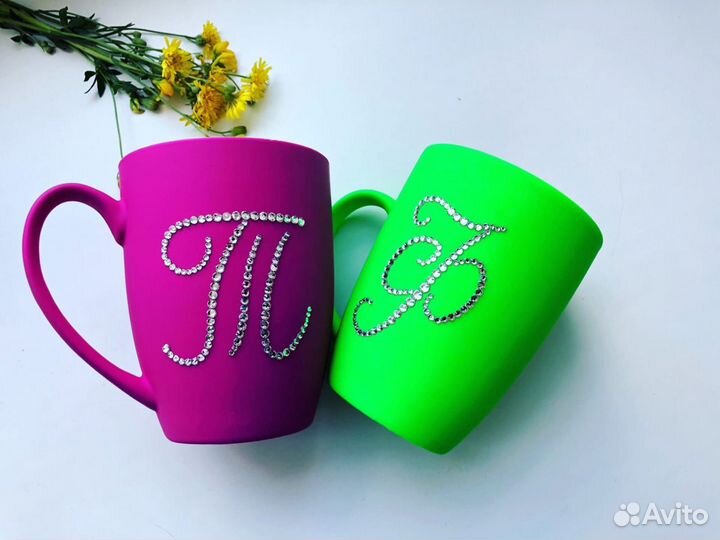 Кружка подарочная со стразами