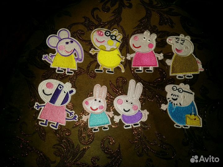 Нашивки со свинка пеппа и герои из мультика