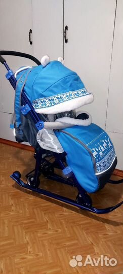 Детские санки коляска ника