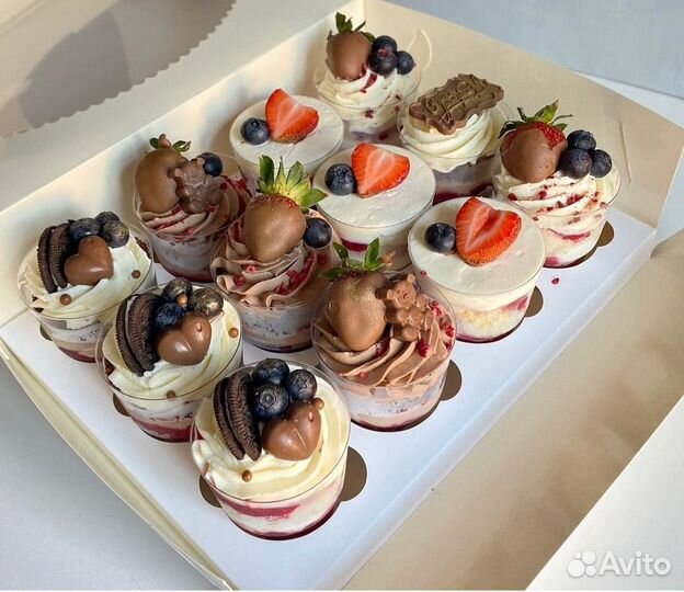 Трайфлы. тортики в стакане