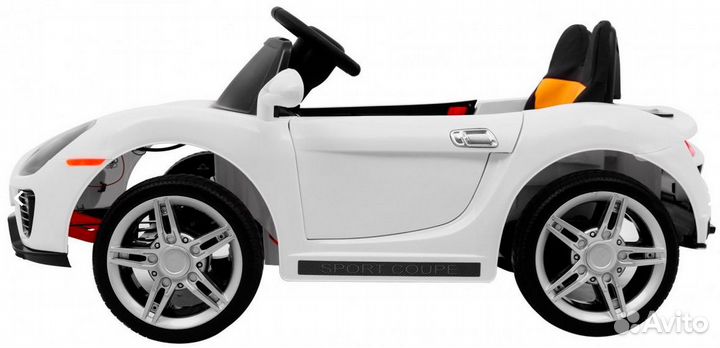 Детский электромобиль белый
