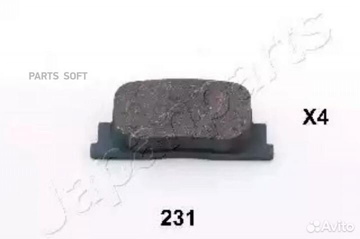 Japanparts PP-231AF Комплект тормозных колодок, ди