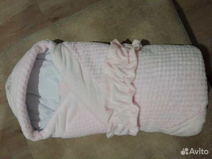 Конверт - одеяло на выписку для девочки осень зима