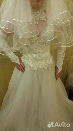 Свадебное платье 42 44 новое