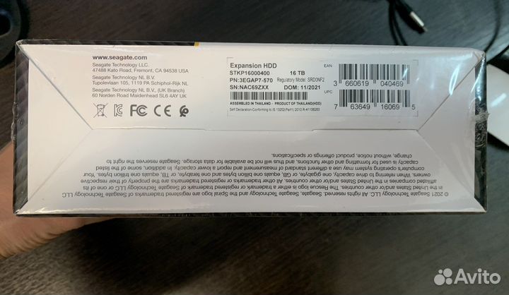 16 TB внешний жесткий диск Seagate Новый