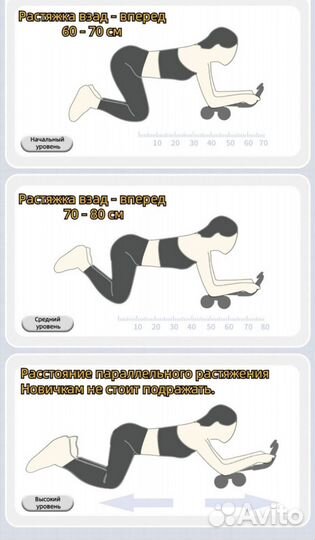 Тренажер для мышц живота и пресса колесо ролик NEW