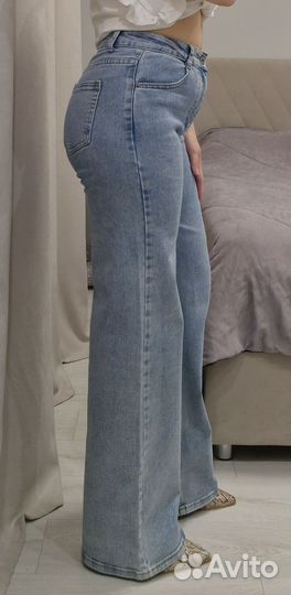 Джинсы женские широкие
