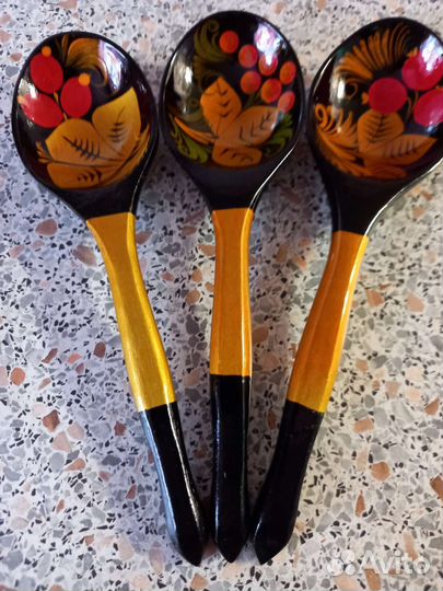 Деревянные ложки хохлома