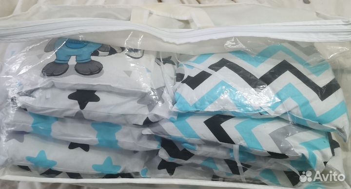 Бортики подушки в детскую кроватку