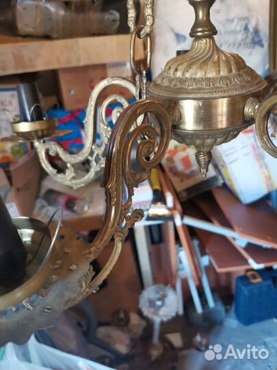 Бронзовая люстра времен СССР