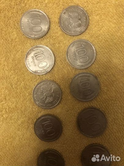 Монеты номиналом 100 руб. 1993 г