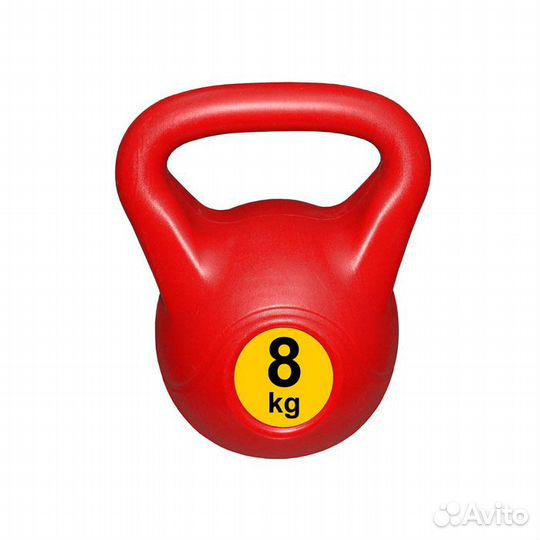 Гиря 8 кг насыпная пластиковая тренировочная