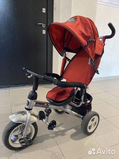 Детский трехколесный велосипед с ручкой