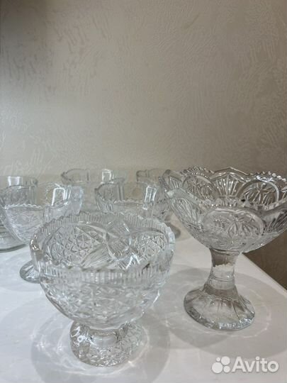 Ваза для фруктов на ножке+хрусталь